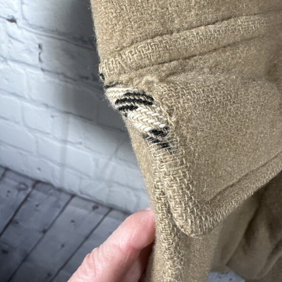 Burberry Duffle Toggle Coat Jacket Nova Check Lining Wool Hooded Preppy READ - Picture 8 of 15